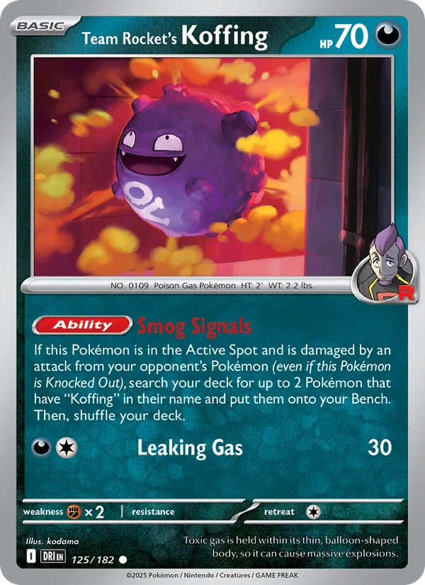 Team Rocket's Koffing, normal (sv10-125)