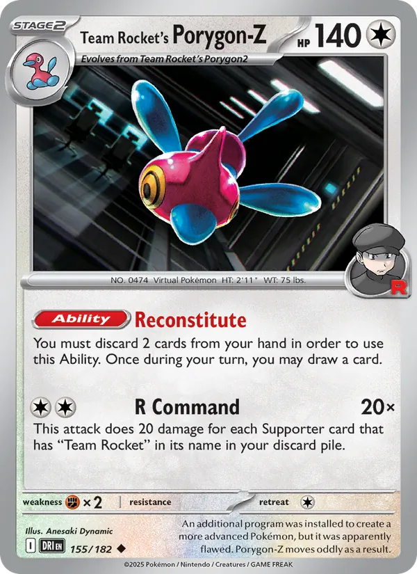 Team Rocket's Porygon-Z (sv10-155)