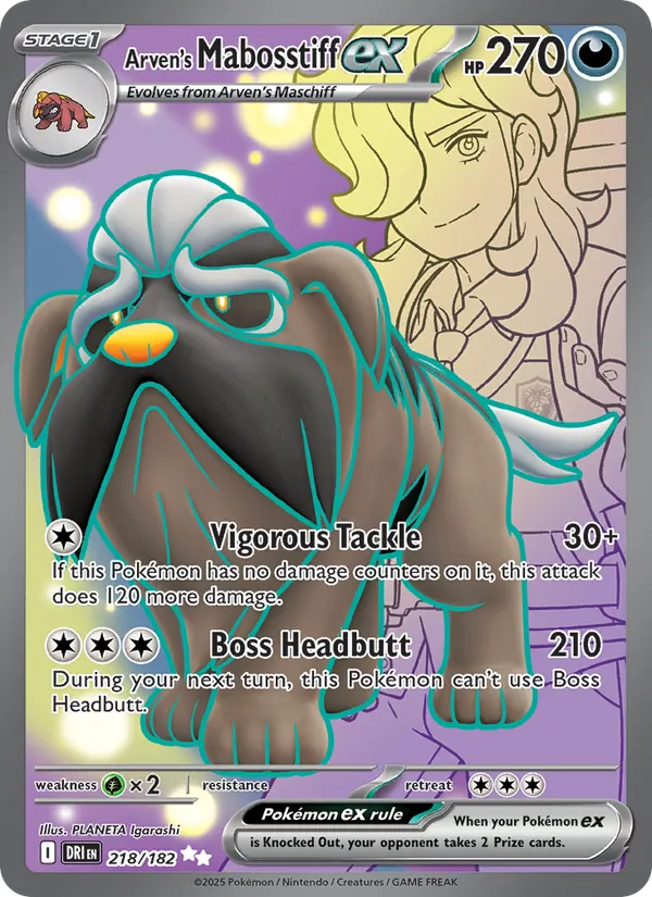 Arven's Mabosstiff ex, holofoil (sv10-218_h)