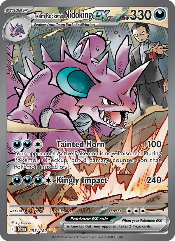 Team Rocket's Nidoking ex, holofoil (sv10-233_h)