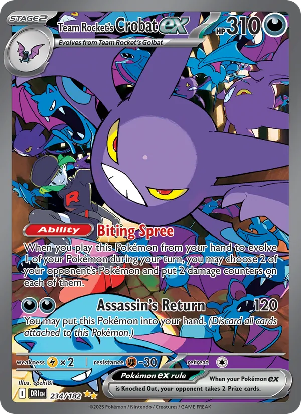 Team Rocket's Crobat ex, holofoil (sv10-234_h)