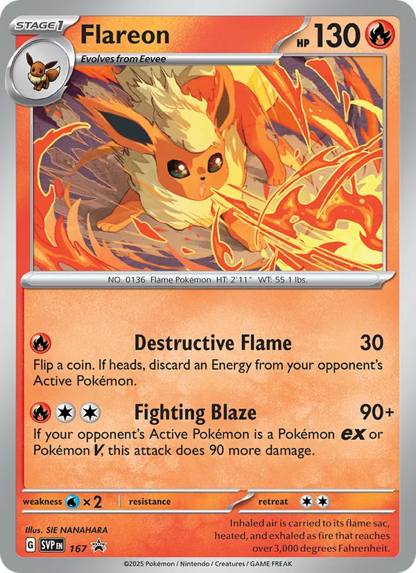 Flareon, holofoil (svp-167_h)