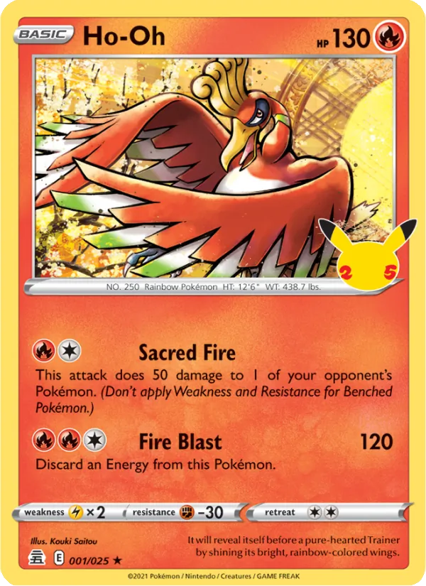 Ho-Oh, holofoil (cel25-1_h)