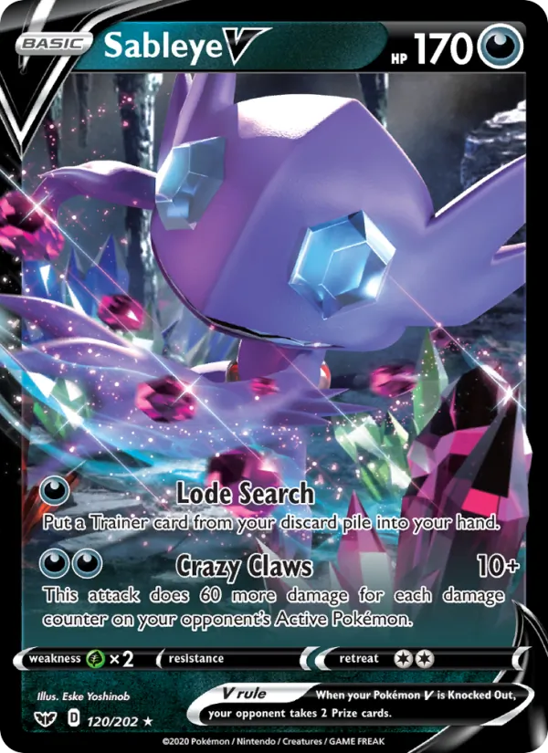 Sableye V, holofoil (swsh1-120_h)