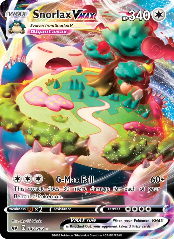 Snorlax VMAX, holofoil (swsh1-142_h)