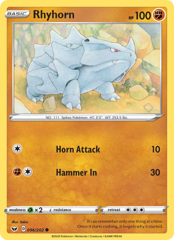 Rhyhorn, normal (swsh1-96)
