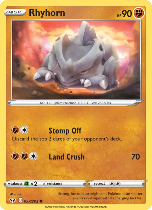 Rhyhorn, normal (swsh1-97)