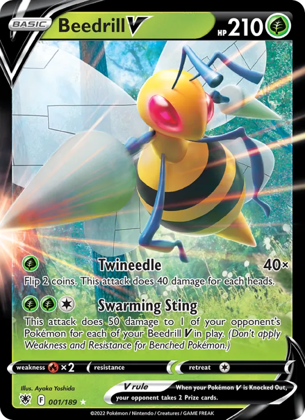 Beedrill V, holofoil (swsh10-001_h)