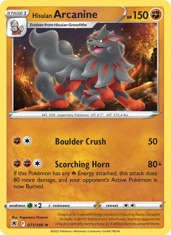 Hisuian Arcanine, normal (swsh10-071)