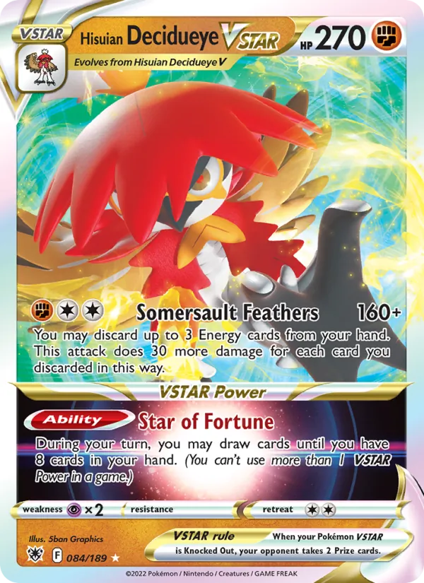 Hisuian Decidueye VSTAR, holofoil (swsh10-084_h)