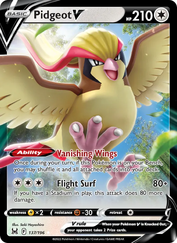 Pidgeot V, holofoil (swsh11-137_h)