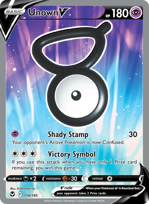 Unown V, holofoil (swsh12-176_h)