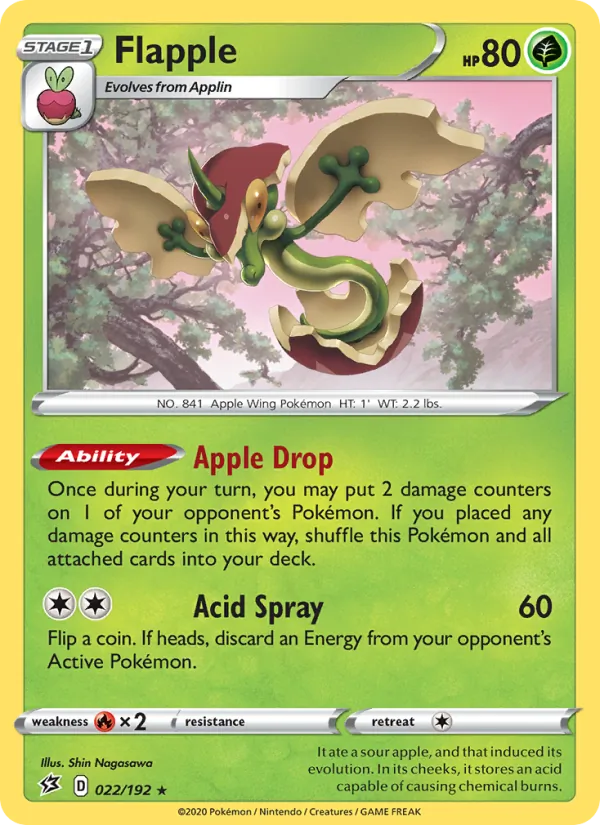 Flapple, reverse holofoil (swsh2-22_rh)