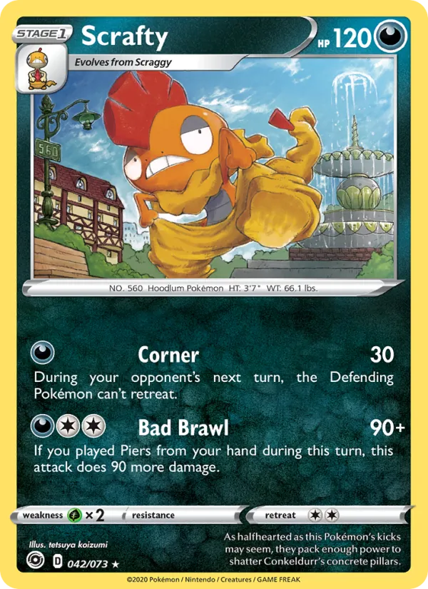 Scrafty, holofoil (swsh3.5-42_h)