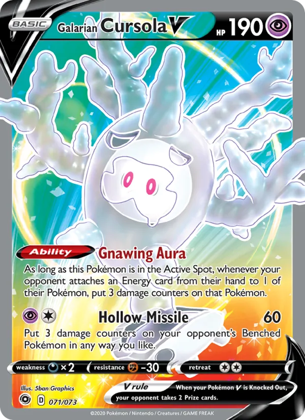 Galarian Cursola V, holofoil (swsh3.5-71_h)
