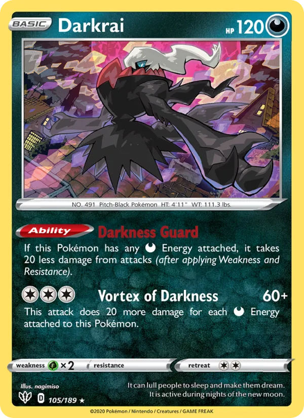 Darkrai, holofoil (swsh3-105_h)