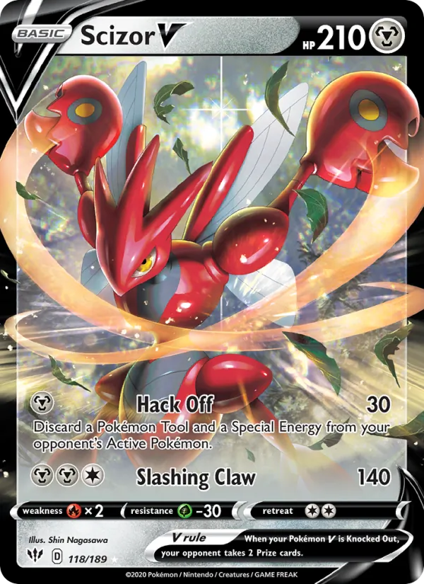 Scizor V, holofoil (swsh3-118_h)