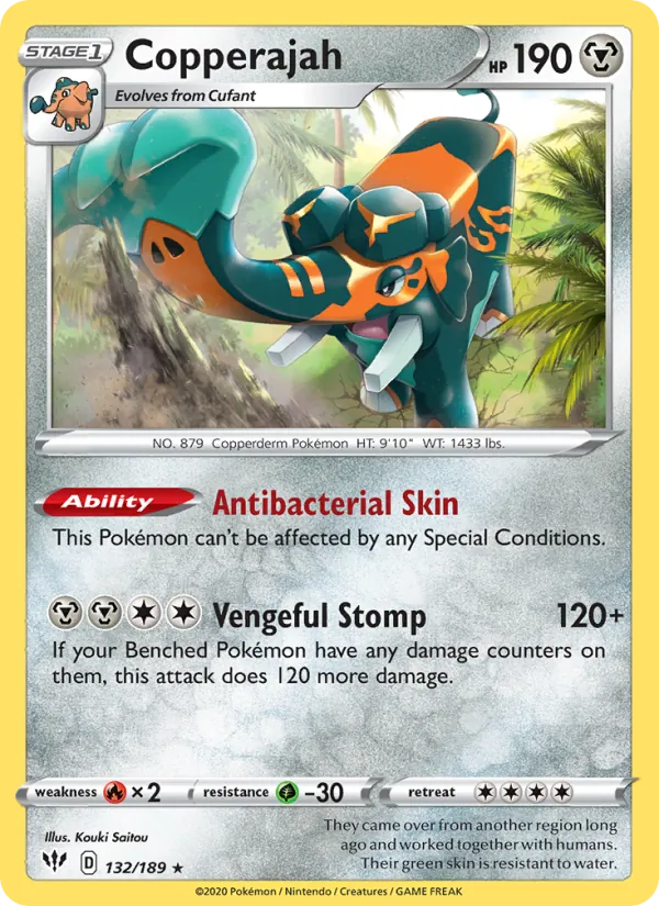 Copperajah, reverse holofoil (swsh3-132_rh)
