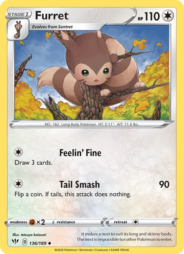 Furret, normal (swsh3-136)