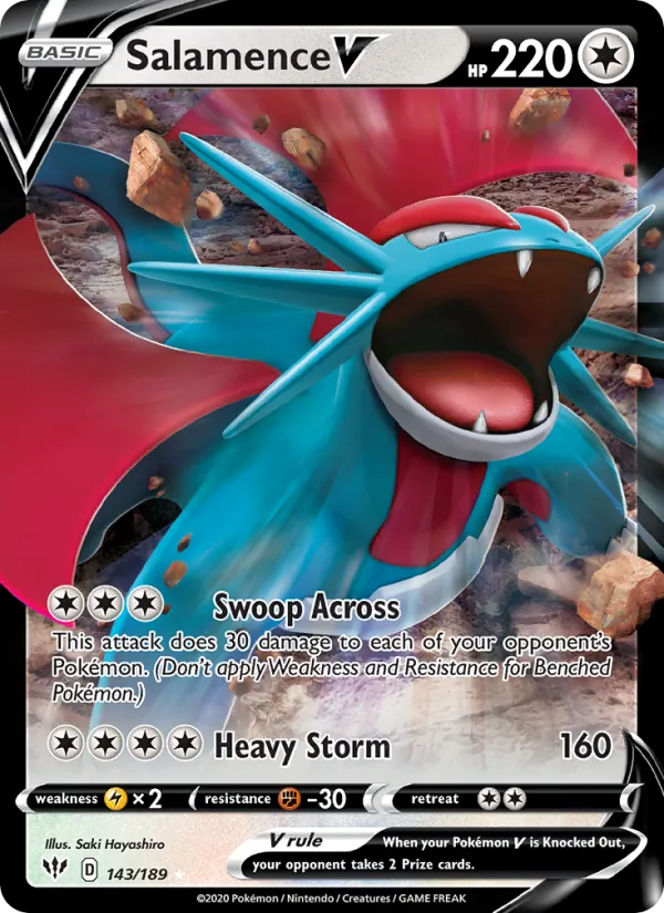 Salamence V, holofoil (swsh3-143_h)