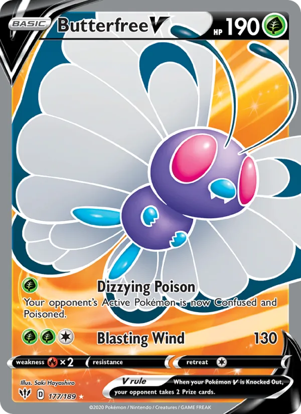 Butterfree V, holofoil (swsh3-177_h)