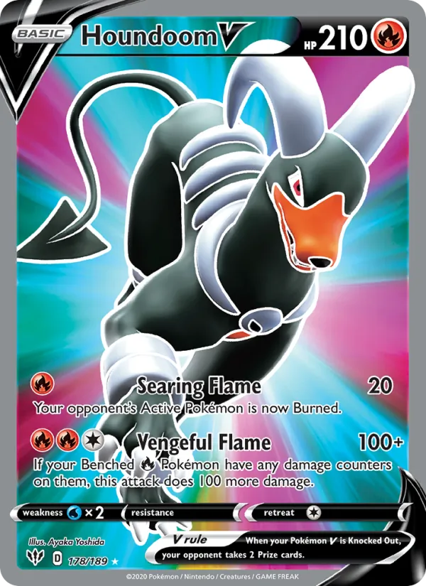 Houndoom V, holofoil (swsh3-178_h)