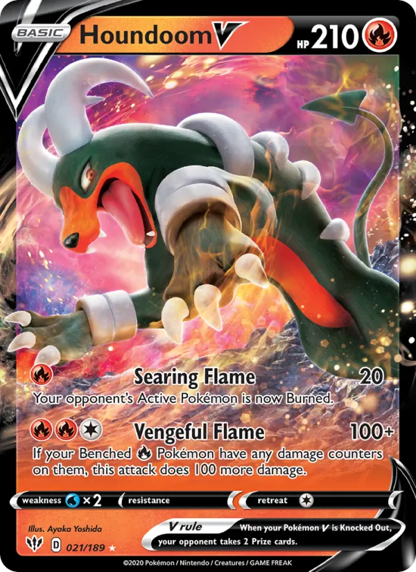 Houndoom V, holofoil (swsh3-21_h)