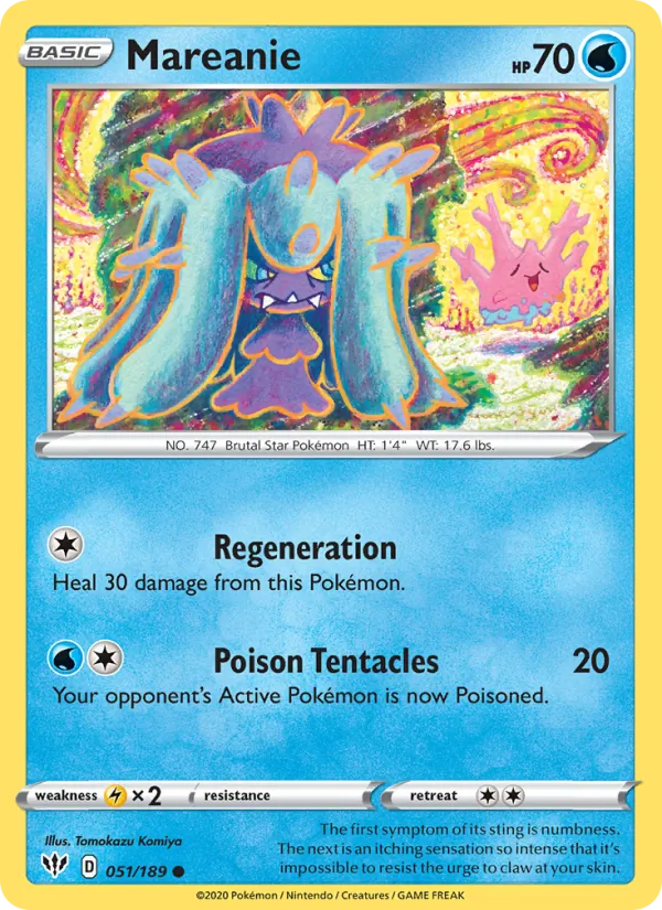 Mareanie, reverse holofoil (swsh3-51_rh)
