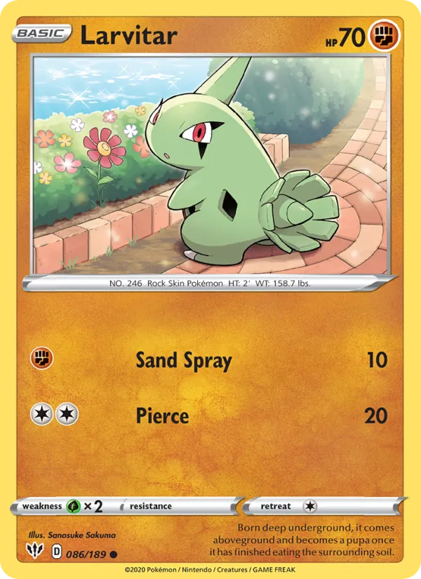 Larvitar, normal (swsh3-86)