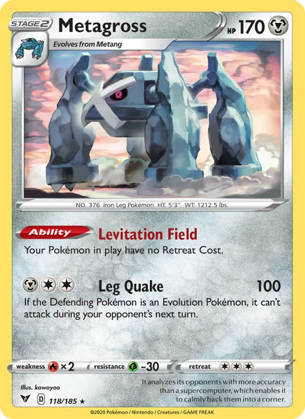 Metagross, reverse holofoil (swsh4-118_rh)