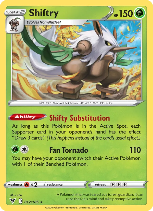 Shiftry, reverse holofoil (swsh4-12_rh)