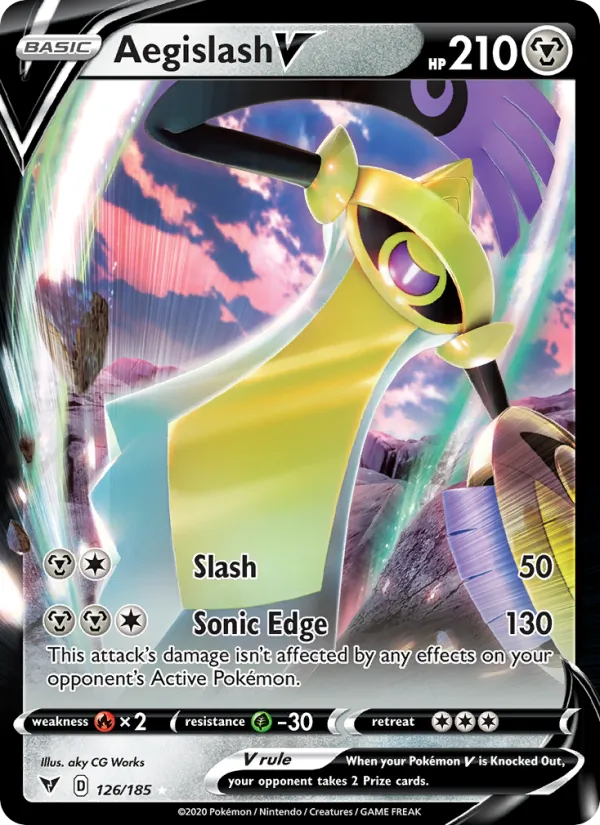 Aegislash V, holofoil (swsh4-126_h)