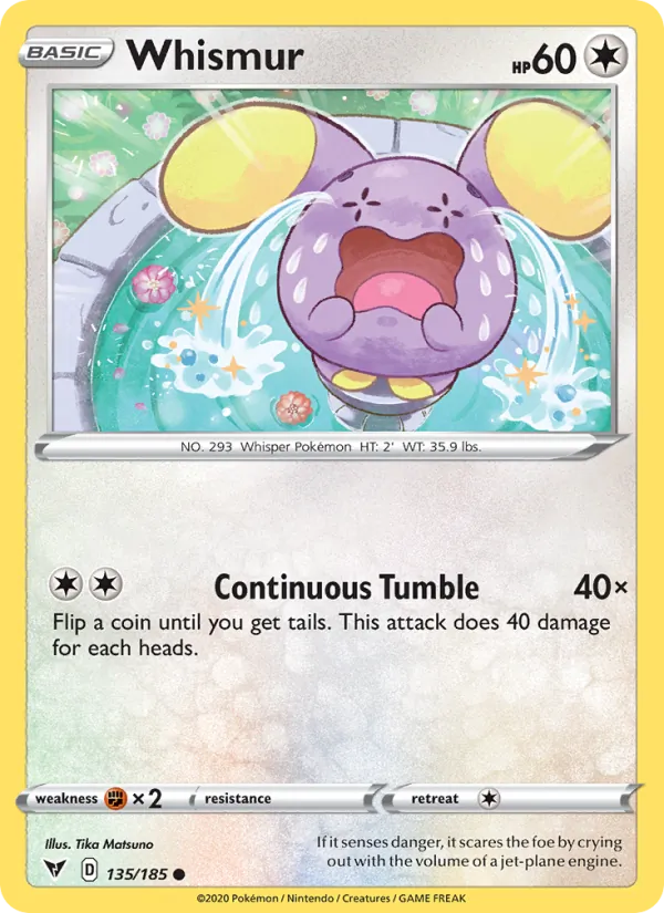 Whismur, reverse holofoil (swsh4-135_rh)