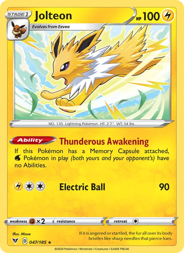 Jolteon, reverse holofoil (swsh4-47_rh)