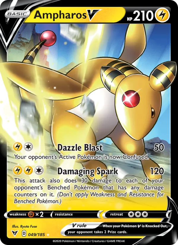 Ampharos V, holofoil (swsh4-49_h)