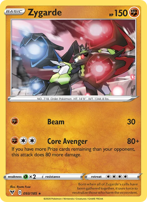 Zygarde, reverse holofoil (swsh4-93_rh)