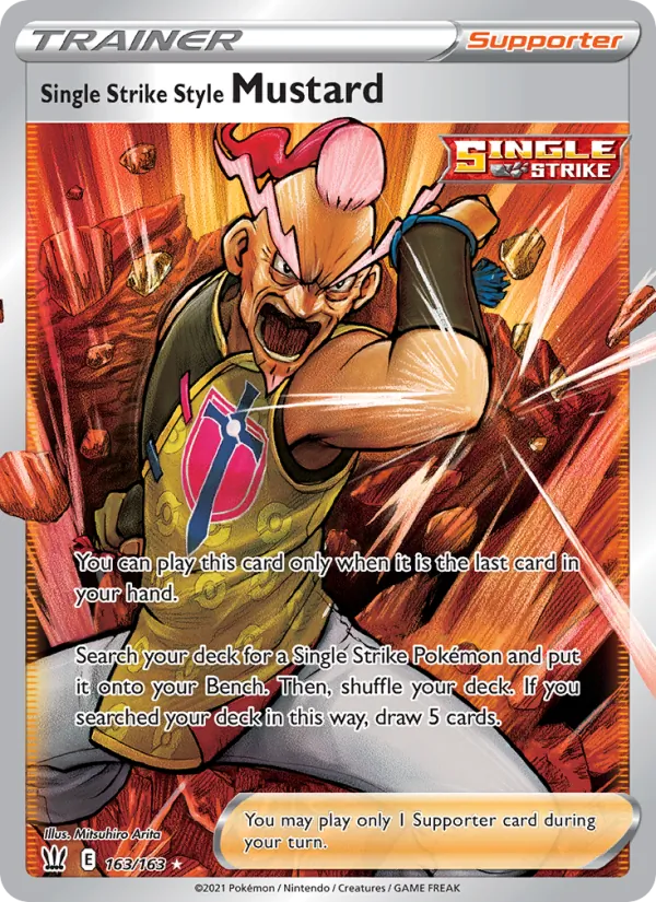 Single Strike Style Mustard, holofoil (swsh5-163_h)