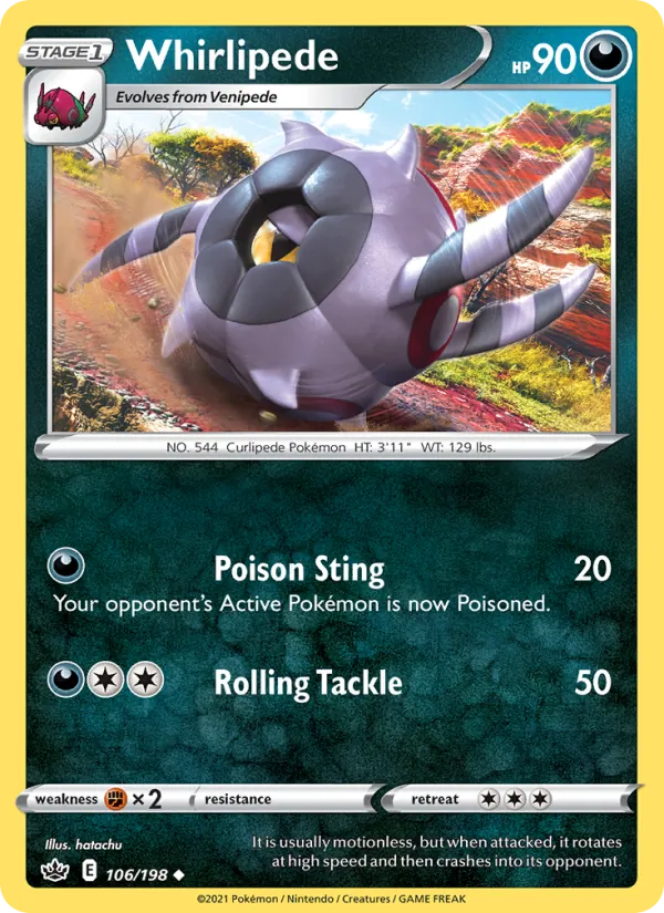 Whirlipede, normal (swsh6-106)
