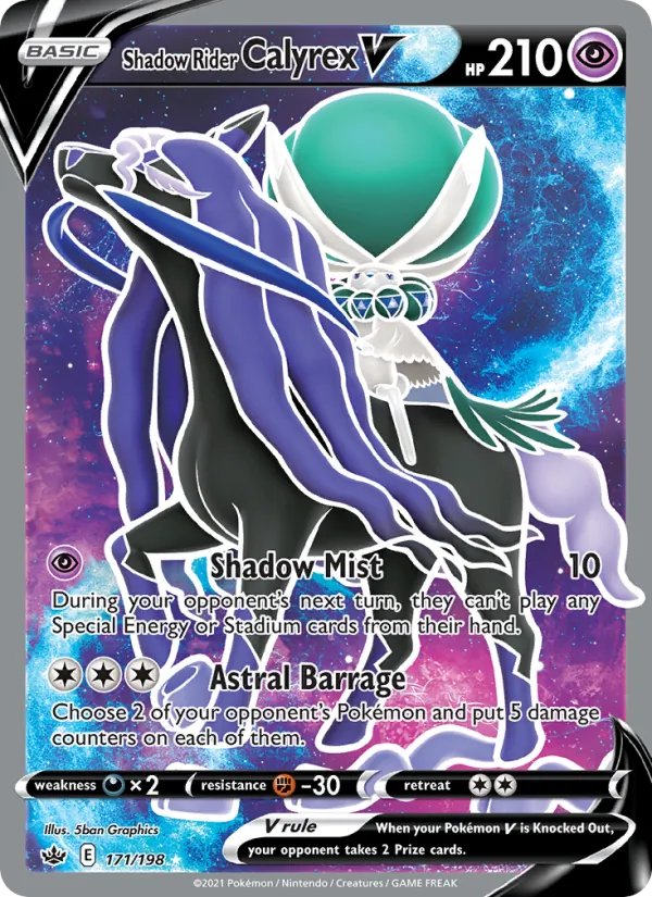 Shadow Rider Calyrex V, holofoil (swsh6-171_h)
