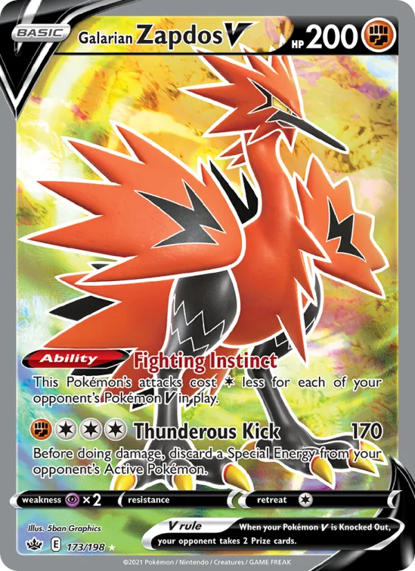 Galarian Zapdos V, holofoil (swsh6-173_h)