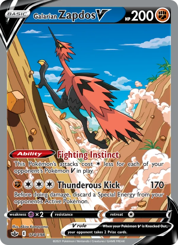 Galarian Zapdos V, holofoil (swsh6-174_h)
