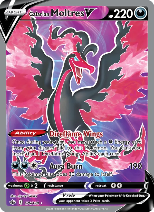 Galarian Moltres V, holofoil (swsh6-176_h)