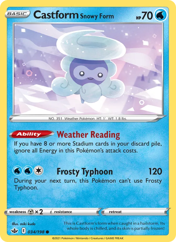 Castform Snowy Form, normal (swsh6-34)