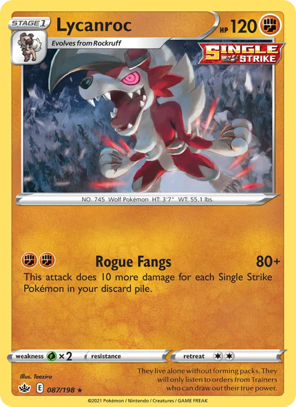 Lycanroc, holofoil (swsh6-87_h)