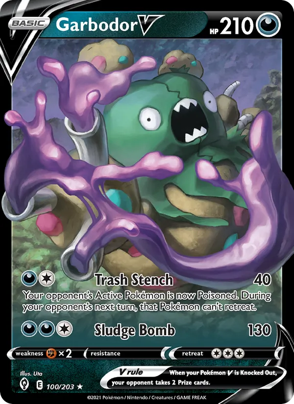 Garbodor V, holofoil (swsh7-100_h)