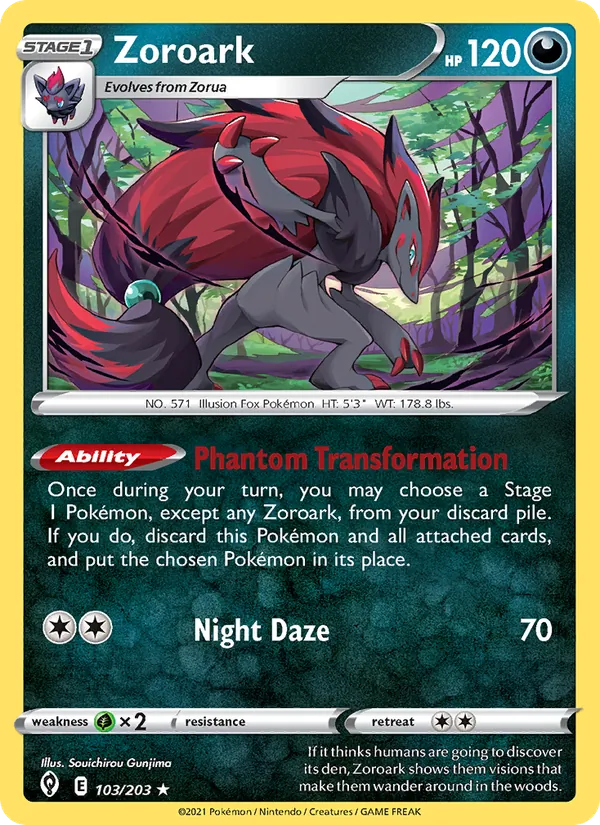 Zoroark, holofoil (swsh7-103_h)