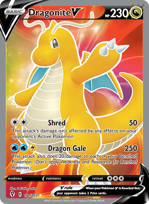 Dragonite V, holofoil (swsh7-191_h)