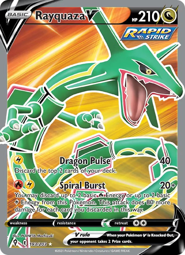 Rayquaza V, holofoil (swsh7-193_h)