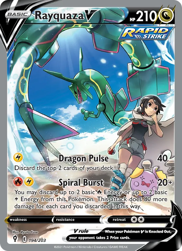 Rayquaza V, holofoil (swsh7-194_h)