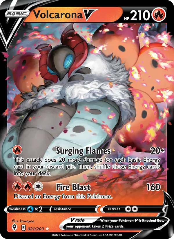 Volcarona V, holofoil (swsh7-21_h)
